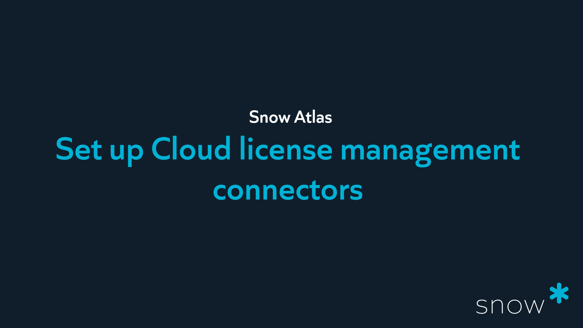 Set up Cloud license management connectors