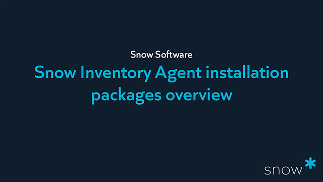Snow Inventory Agent installation package