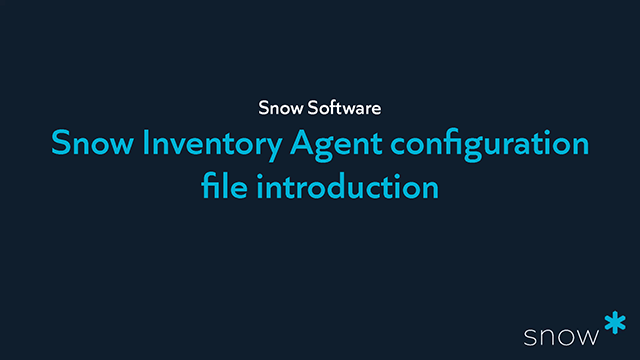 Snow Inventory Agent configuration file