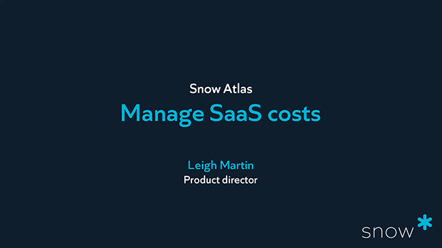 Manage SaaS costs