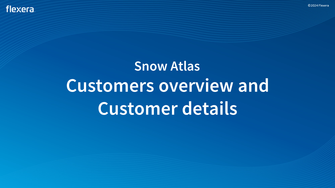 Customers overview and Customer details