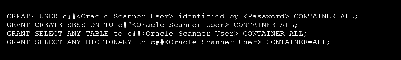 Oracle Scanner User example 2