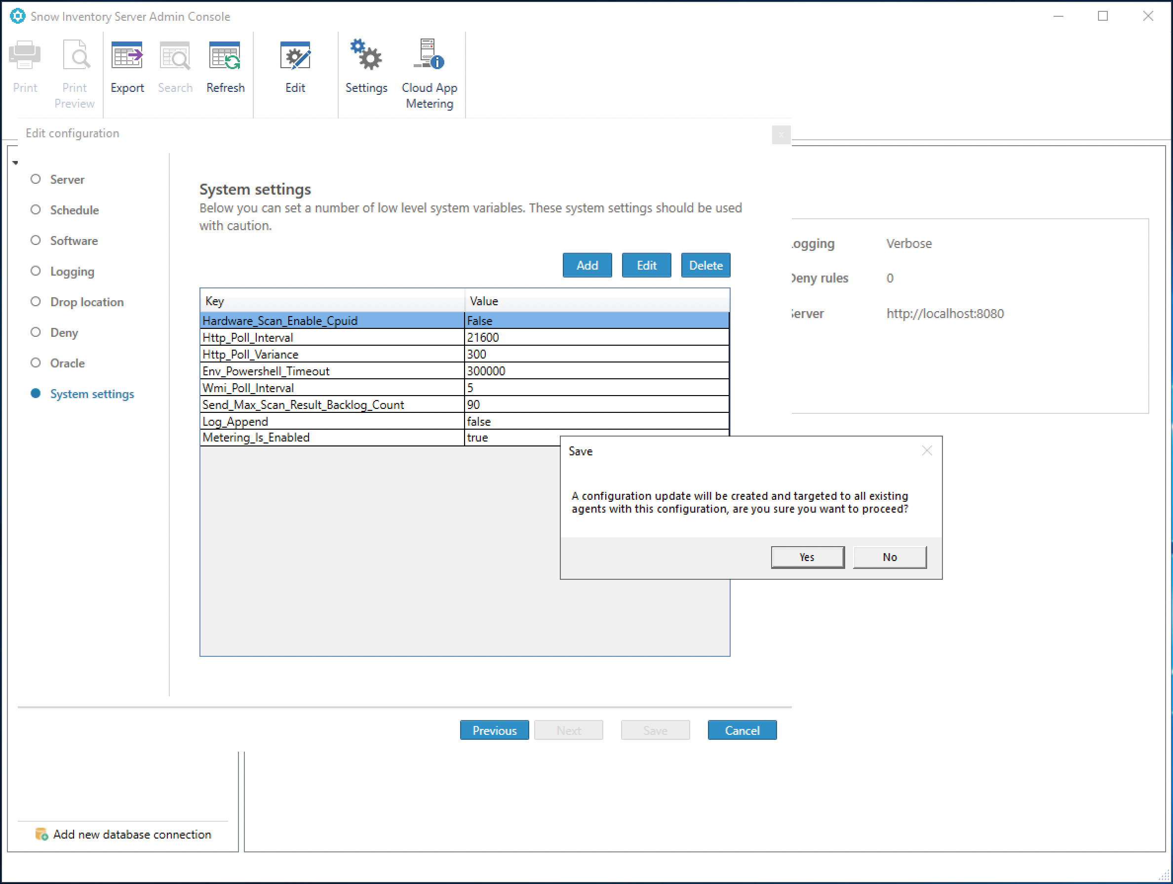 Snow Inventory Server Admin Console screenshot 6